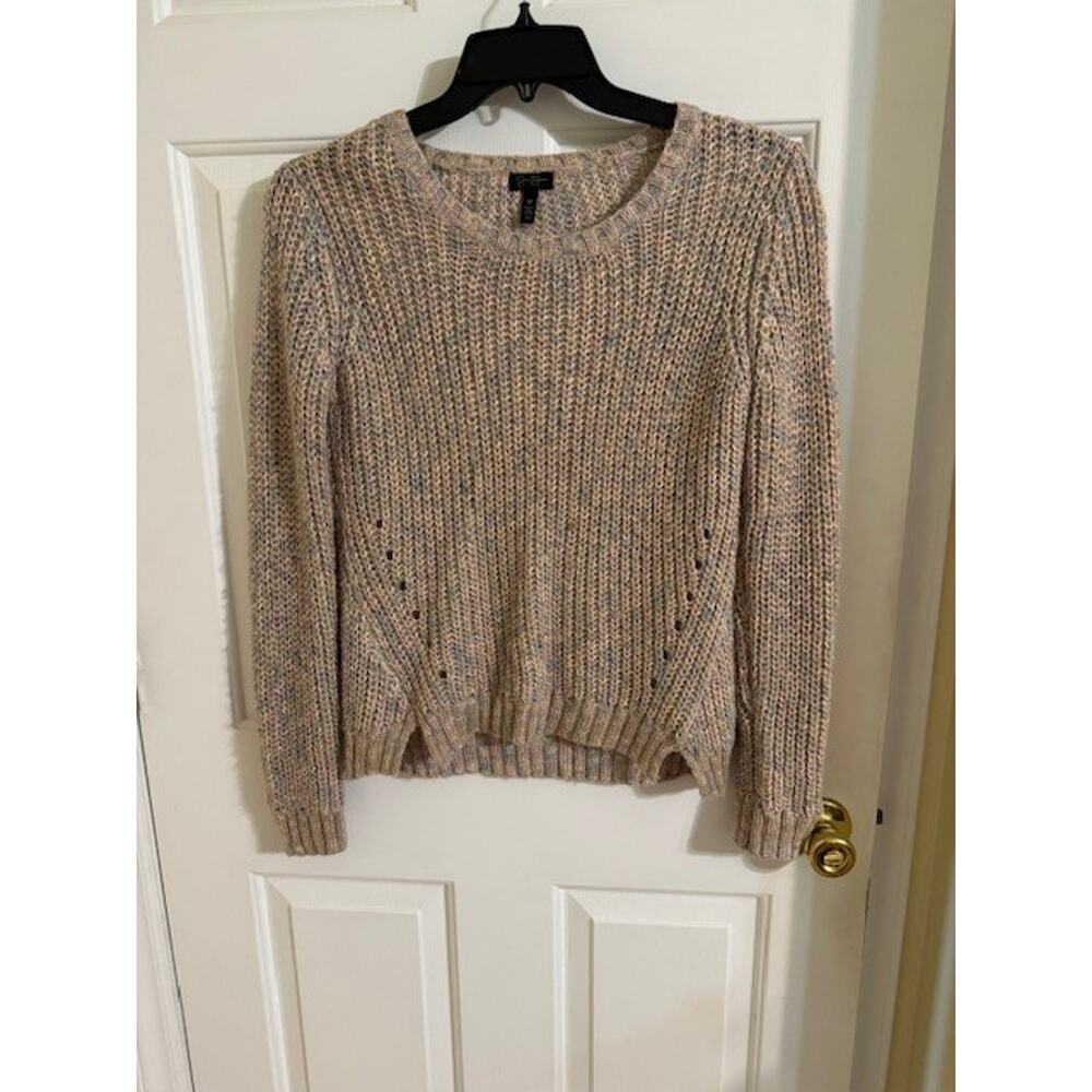 Dreamy Texture! Jessica Simpson Chunky Knit Speckled Pullover Sweater - Size M